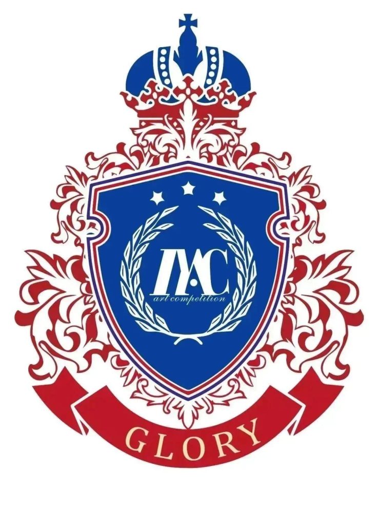 IYAC crest emblem featuring a shield, crown and laurel wreath with the word GLORY