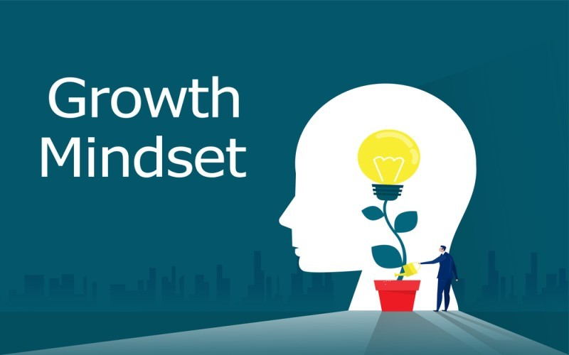 Illustration representing a growth mindset, embracing challenges as stepping stones to learning
