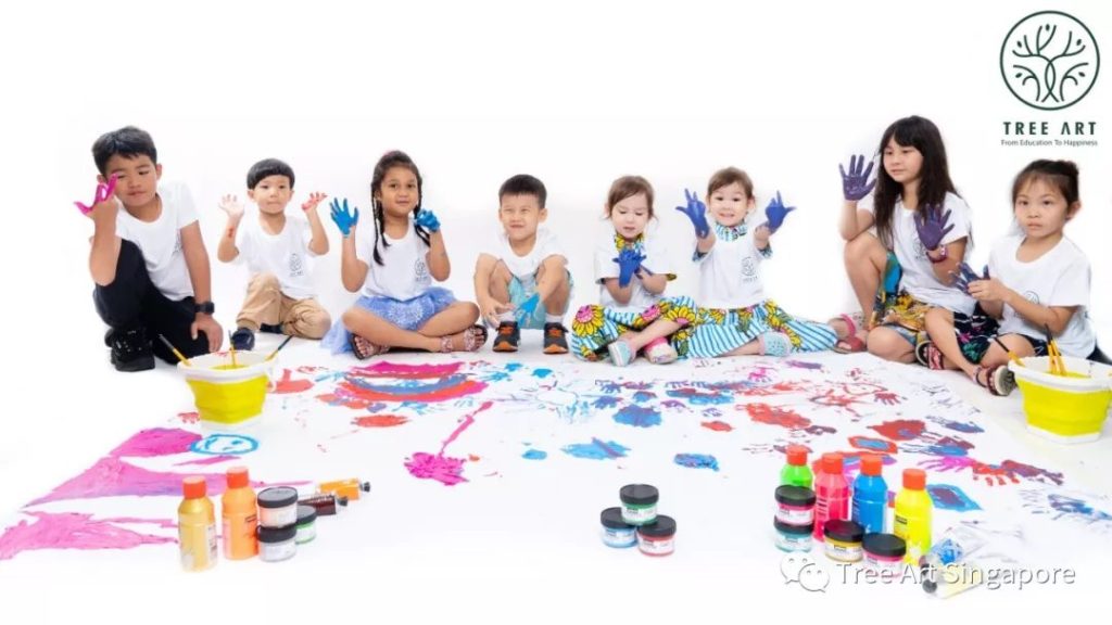 Child engrossed in an art activity, reflecting a growing appreciation and passion for art