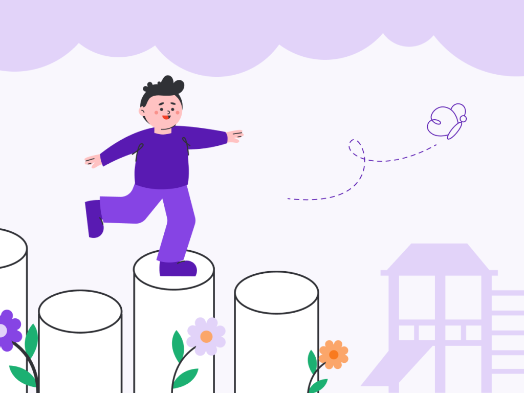 Illustration representing perseverance and resilience developed through the creative process