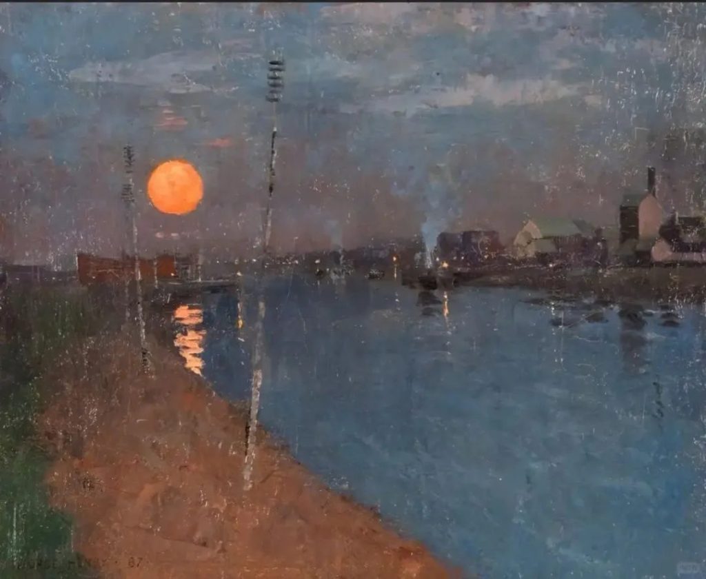 Painting demonstrating the blending technique used to create rich intermediate tones