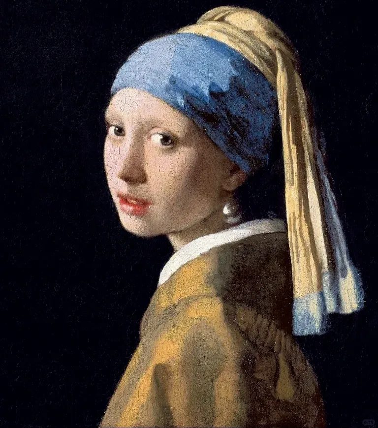 Johannes Vermeer's original painting Girl with a Pearl Earring, the inspiration for the film