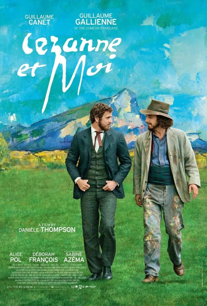Film poster for Cézanne and I, showing Zola and Cézanne walking together in the Provençal countryside
