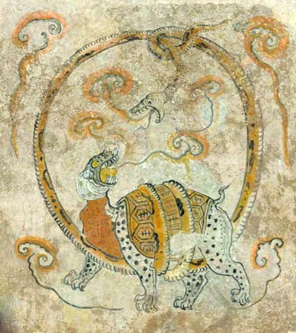 Another museum depiction of Xuanwu combining turtle and snake imagery
