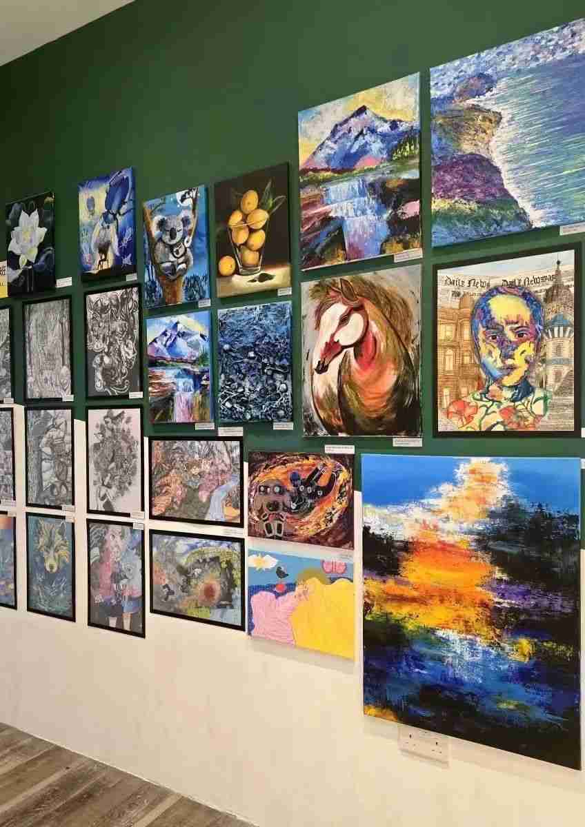 TreeArt students with their artwork