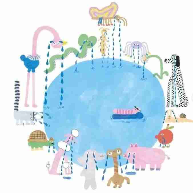Illustration from Noemi Vola's picture book If You Cry Like a Fountain
