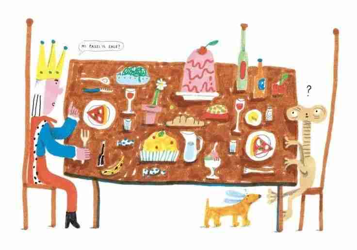 Illustration by Noemi Vola showing her distinctive traditional-meets-modern artistic style
