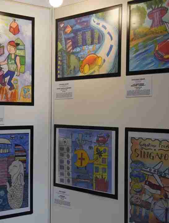 Another submitted artwork from the Our Future Canvas competition on display at the exhibition