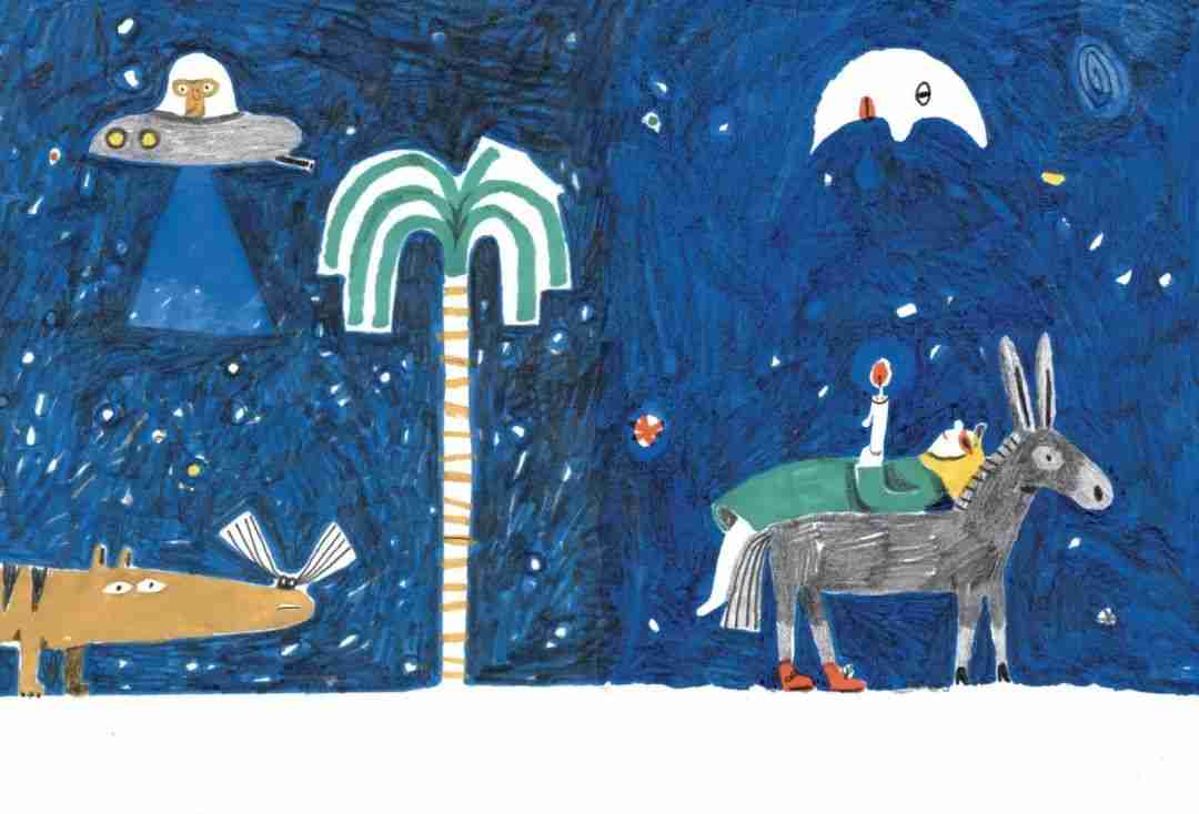 Illustration by Noemi Vola of a playful, expressive character from her picture books