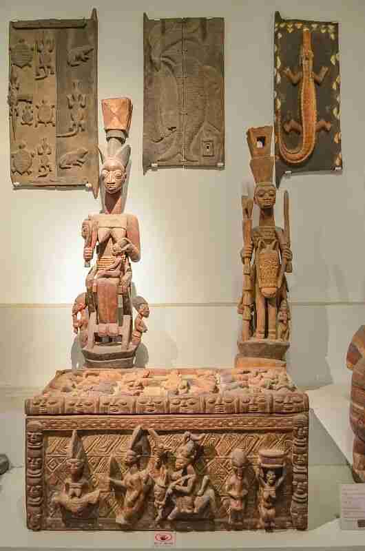 African wood carving artwork