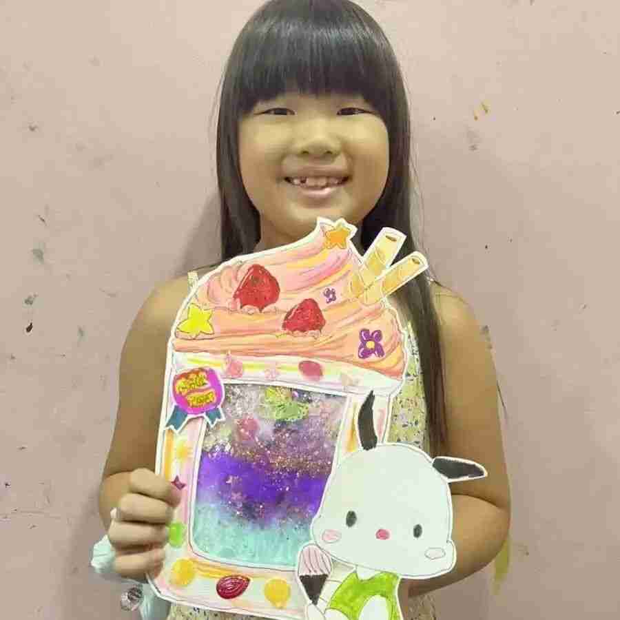 Child expressing creativity through a hands-on art project at Tree Art