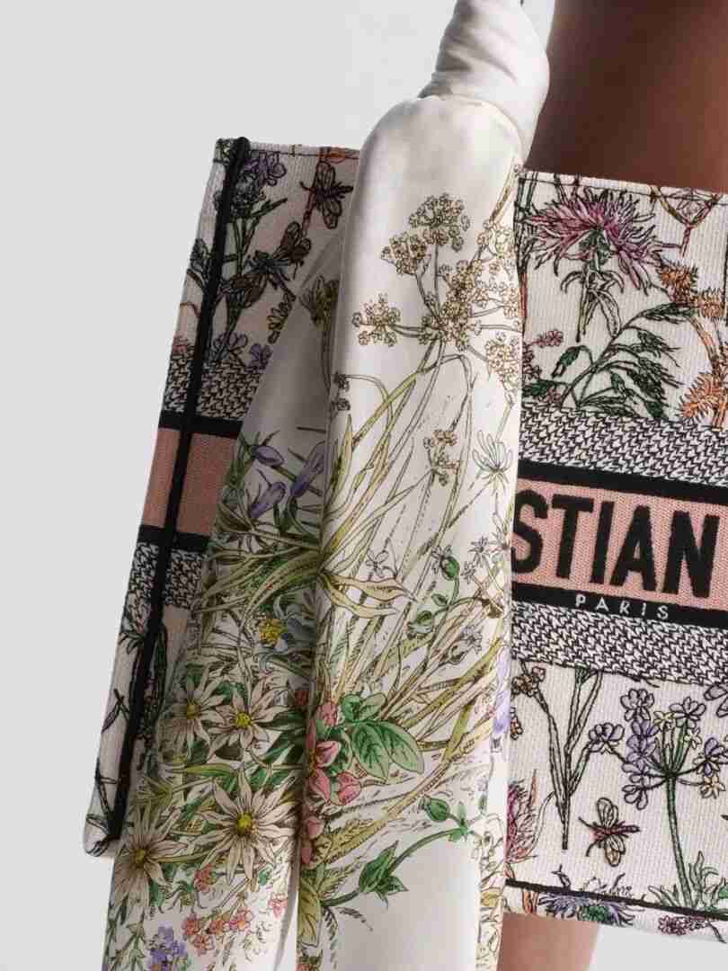 Dior silk scarf styled to express personal flair