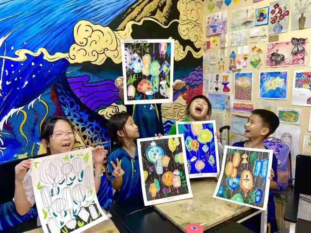 Colorful artwork reflecting a child's growing sense of aesthetics and visual harmony