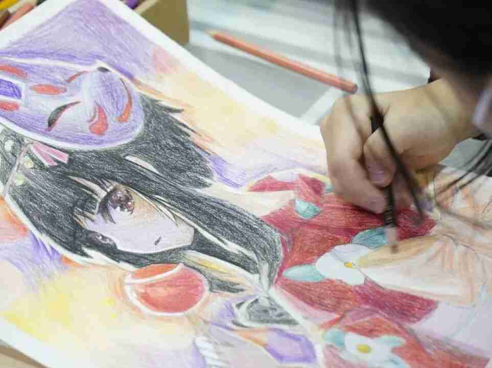 Tree Art student presenting a piece created for an art competition