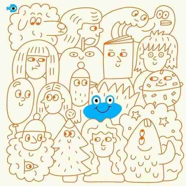 Nina Dzyvulska illustration with playful, exaggerated character shapes