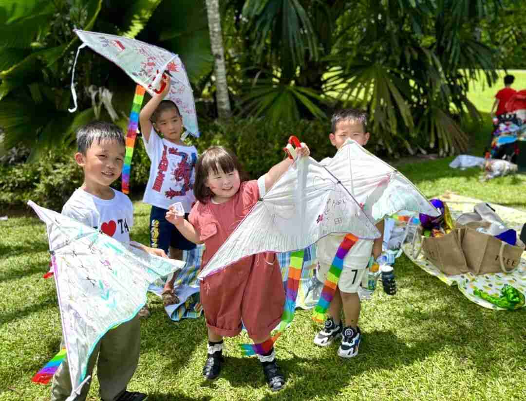 Children on an outdoor sketching outing at a carefully chosen Singapore setting
