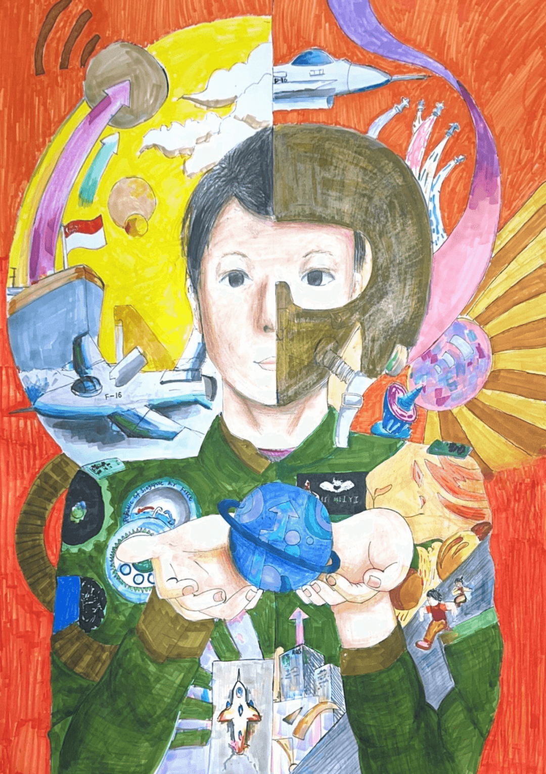 Previous AWESOME Art Competition winning entry depicting the story of an Awesome woman of Singapore