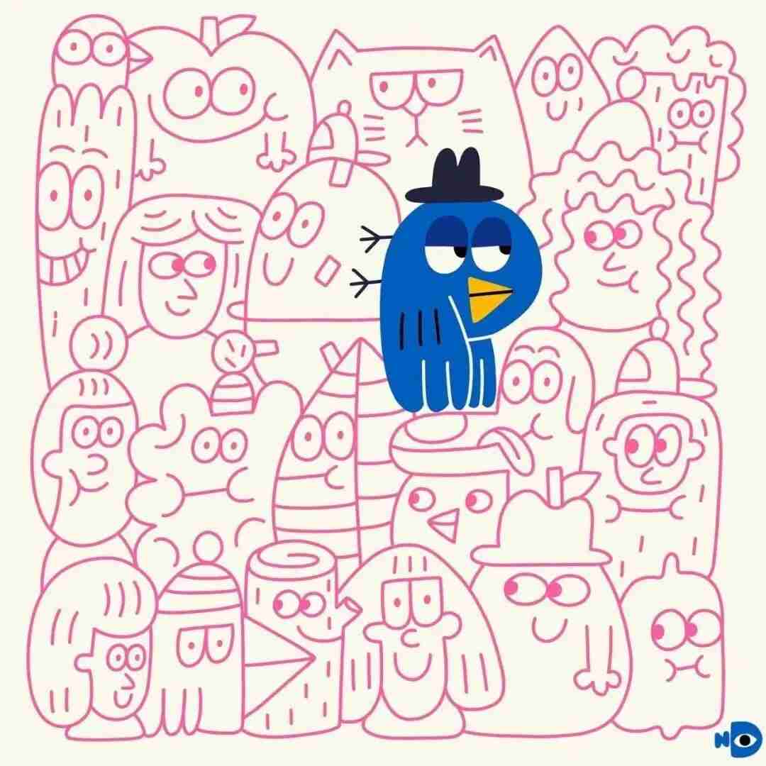 Colorful illustration by Nina Dzyvulska with dynamic, flowing linework