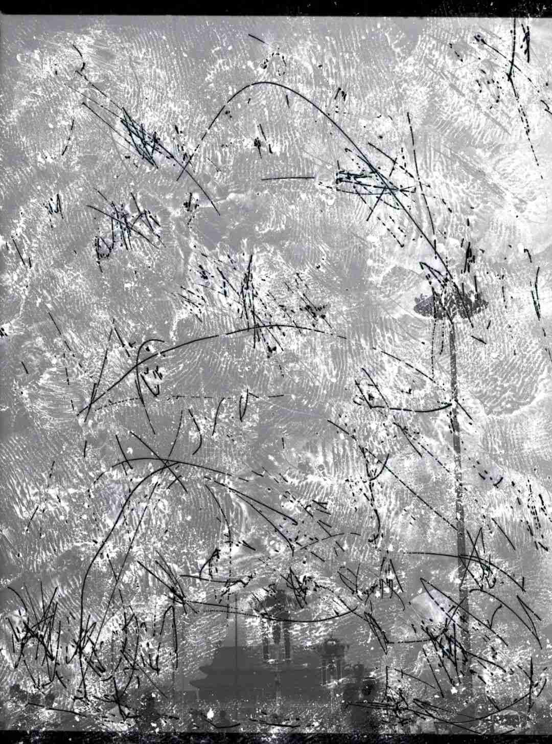 Yin Mengqiu's photograph ‘Tiananmeng,’ 100 x 80 cm, hand-printed from black-and-white 6x7cm film shot on a Mamiya RB67 camera