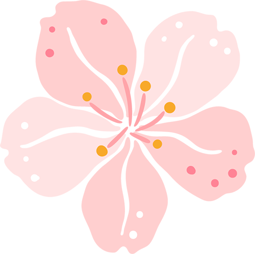 Tree Art's pink flower logo icon