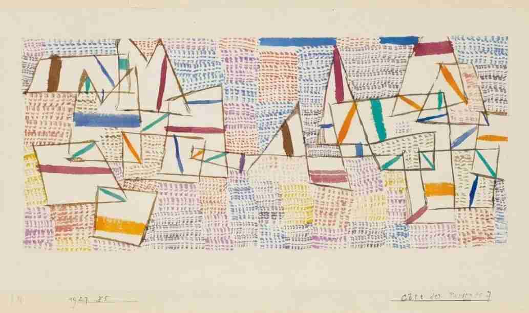 A further example of Paul Klee's artwork, built from minimal lines, symbols, and color