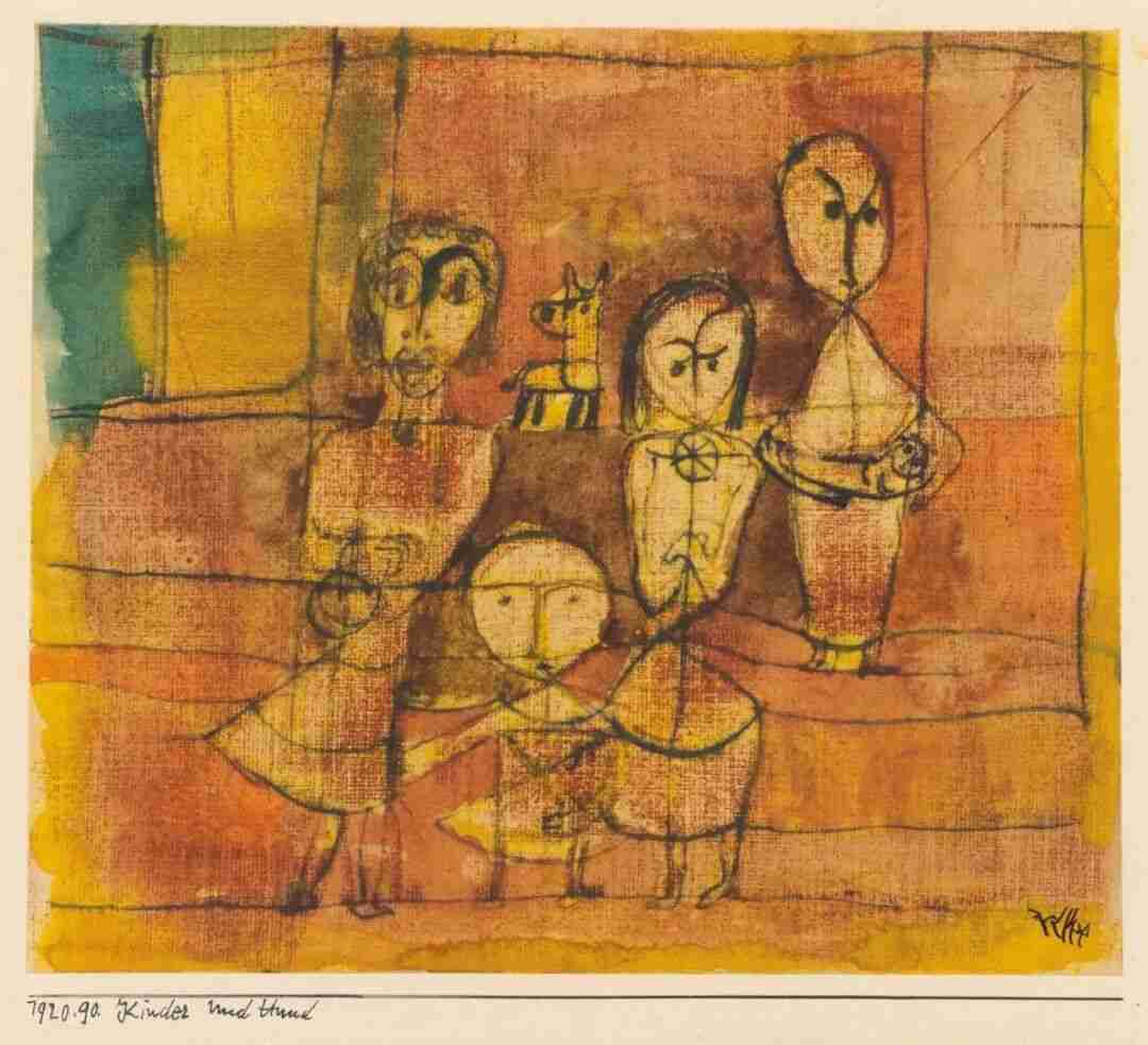 Another Paul Klee painting made of simple lines and shapes in his signature playful style