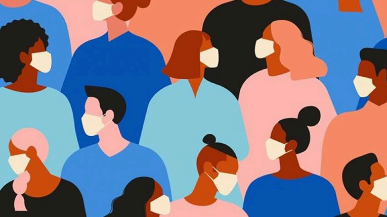 Illustration of a diverse group of people, representing global inclusion and understanding