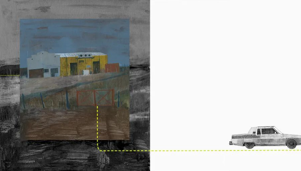 Ana Bustelo's mixed-media artwork ‘B Series,’ 100 x 80 cm