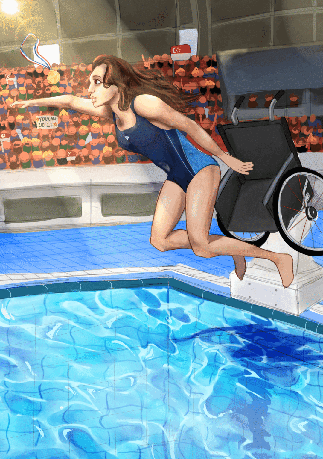 Winning artwork from a past edition of the AWESOME Art Competition celebrating a trailblazing Singaporean woman