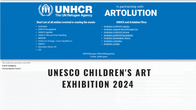 Animated clip from a previous TreeArt UNESCO Children's Art Exhibition