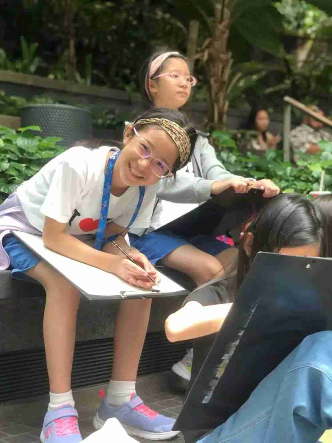 A child translating what they see and feel into their own artwork