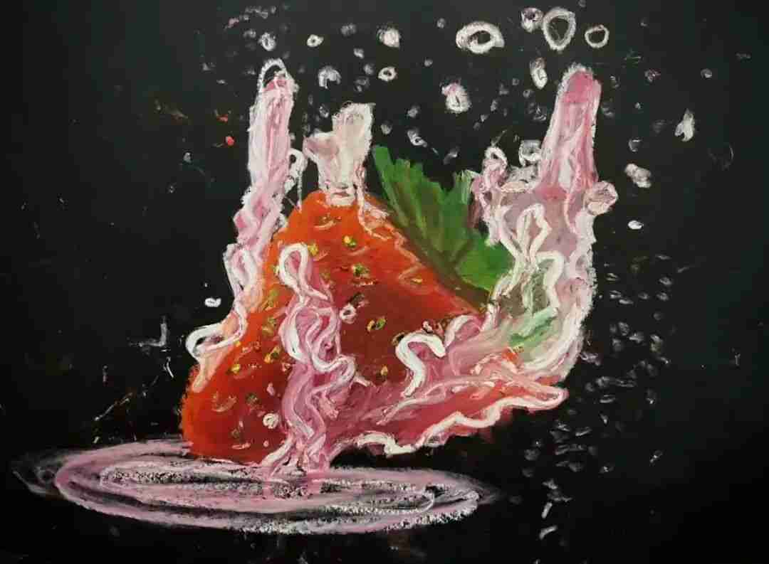 Student painting reflecting individual creativity