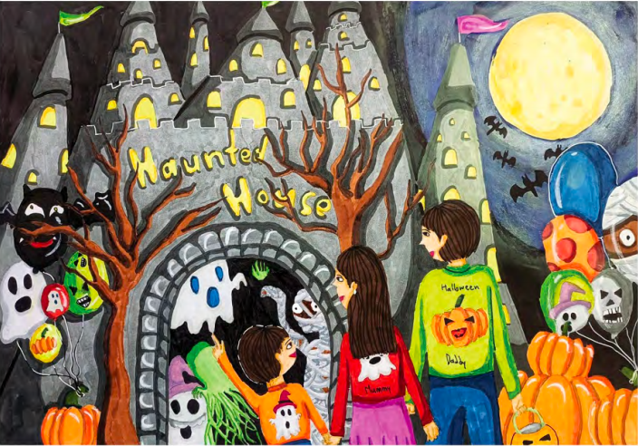 Gold Award-winning painting by Age 7-8 Group winner Nguyen Vu Huy (SGP00052)