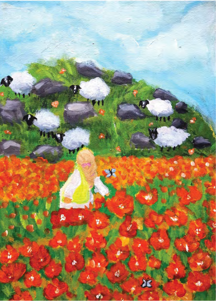 Gold Award-winning painting by Age 7-8 Group winner Kim Esue (SGP00137)