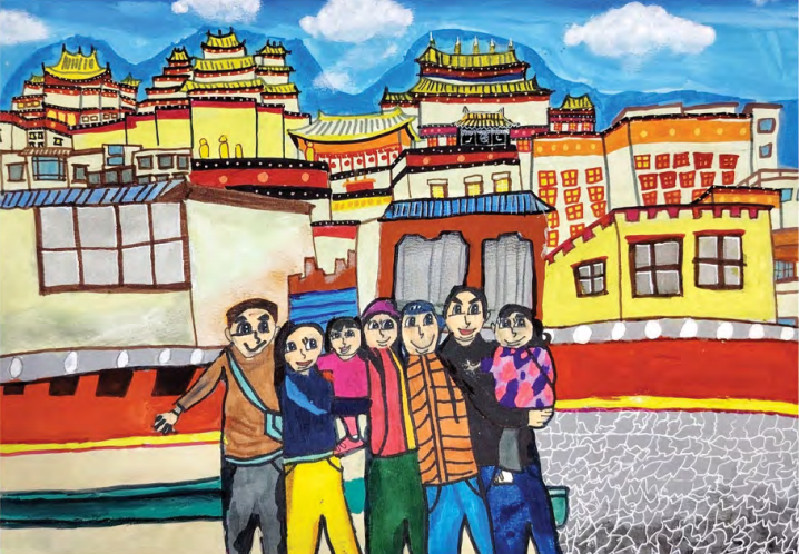 Gold Award-winning painting by Age 7-8 Group winner Lai Peng Rey (SGP00104)