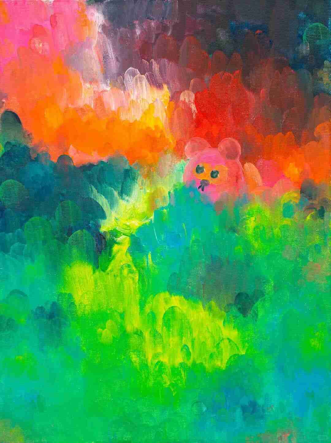 Colorful character illustration from a Jon Burgerman picture book