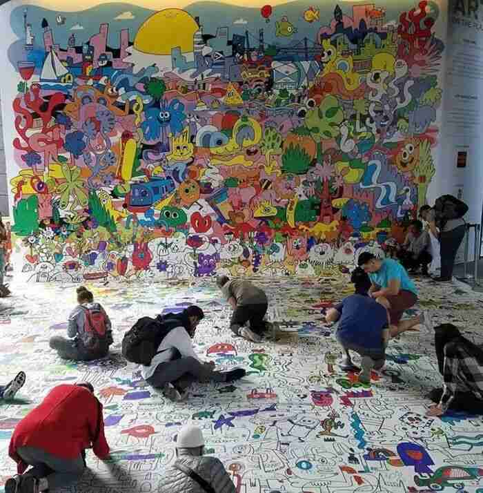 Example of Jon Burgerman's playful, expressive doodle art