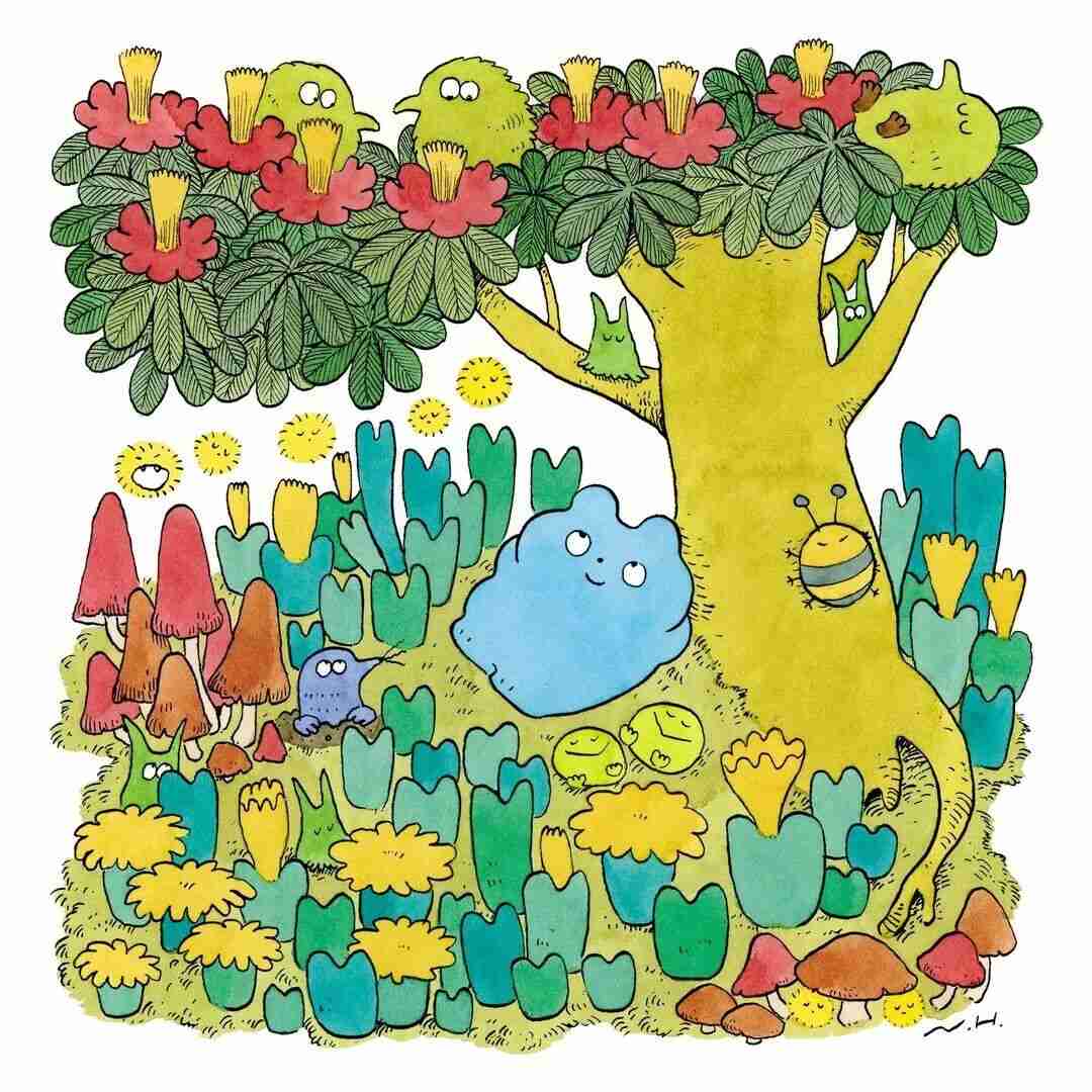 Illustration by Naoto Hidaka with a warm, time-worn picture-book quality