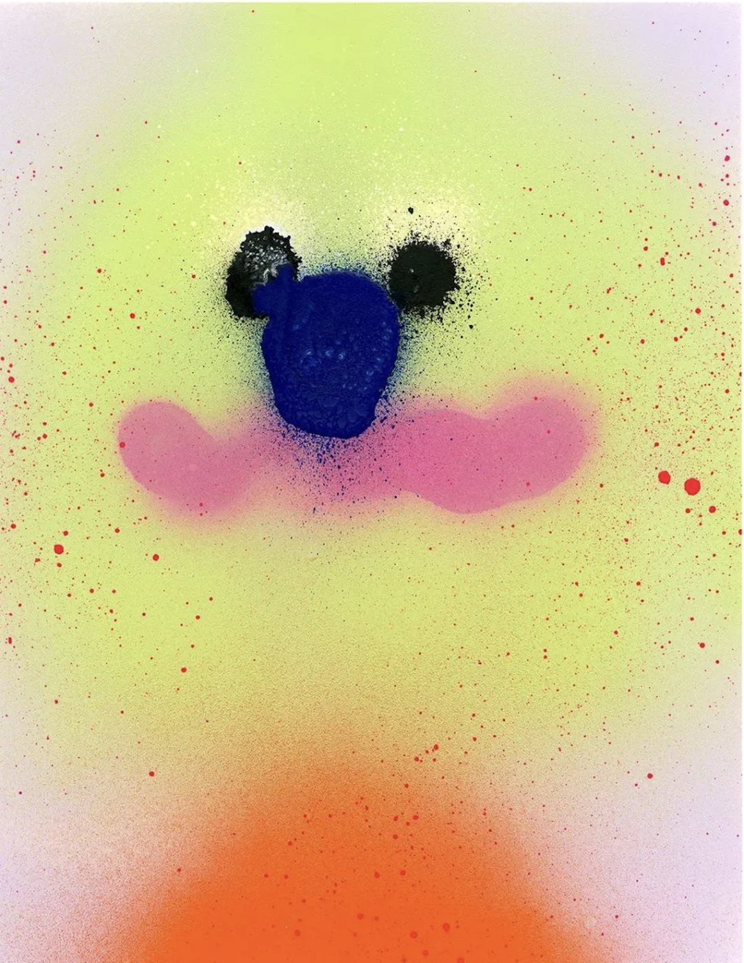 Jon Burgerman doodle-style artwork with bright, layered colors