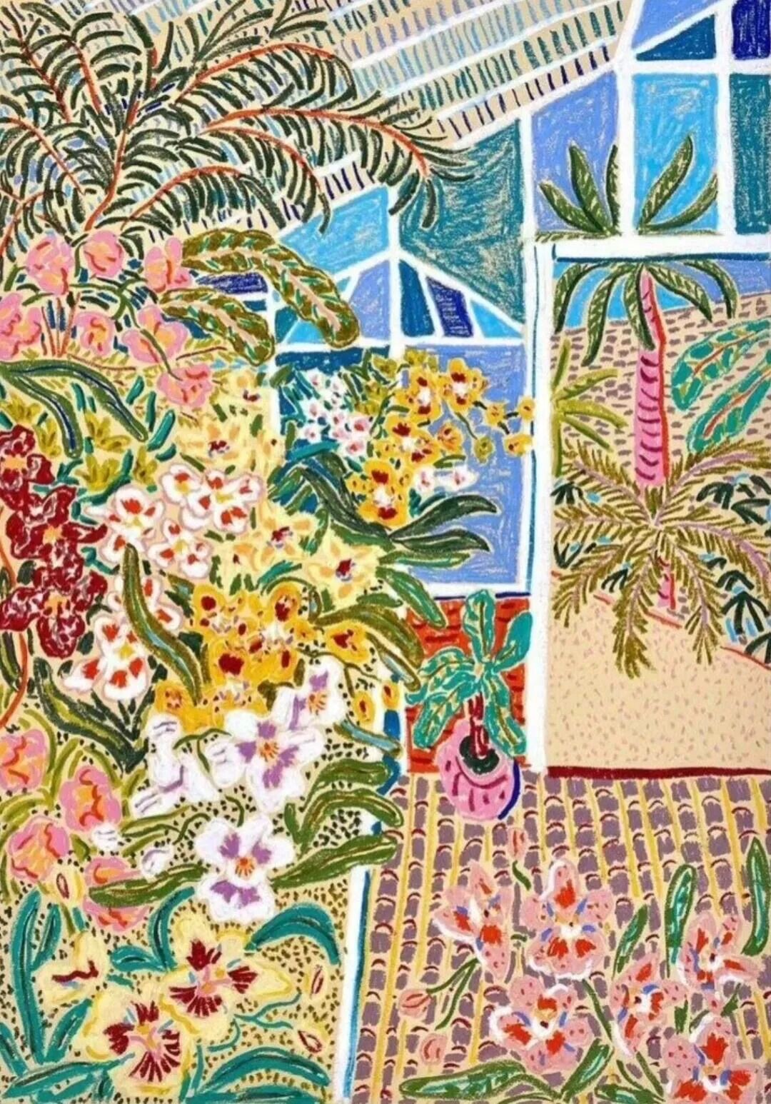 A Camilla Perkins illustration showing bold, textured brushstrokes outlining forms