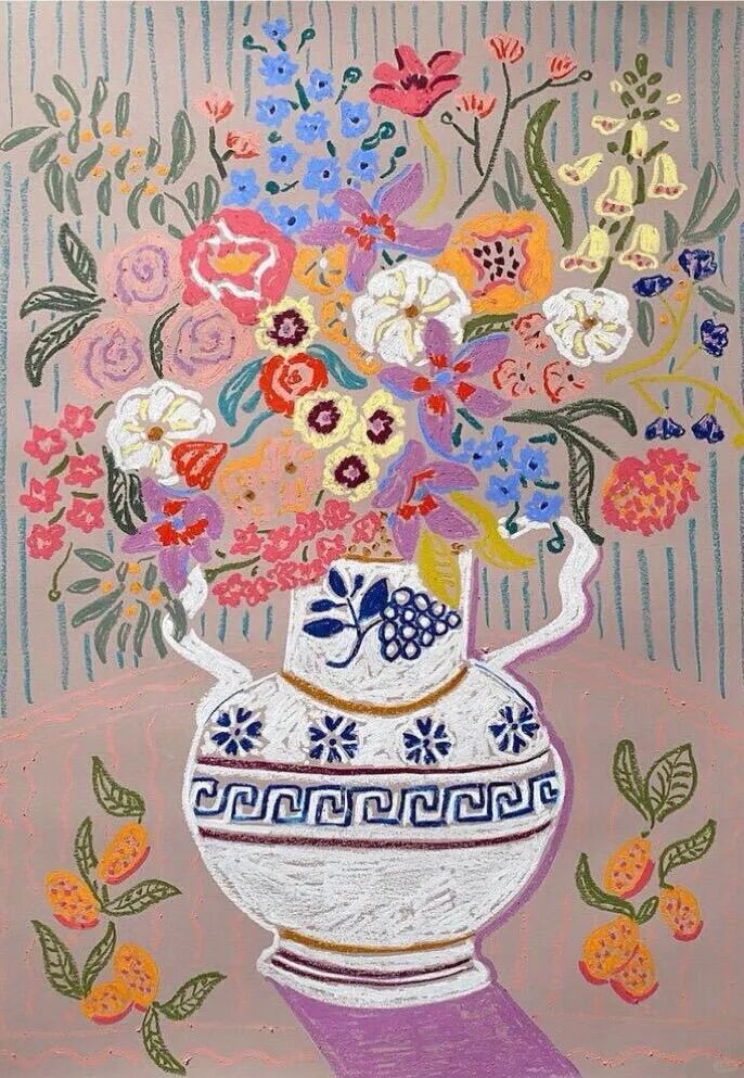 A Camilla Perkins composition combining points, lines and shapes into a layered, rhythmic design