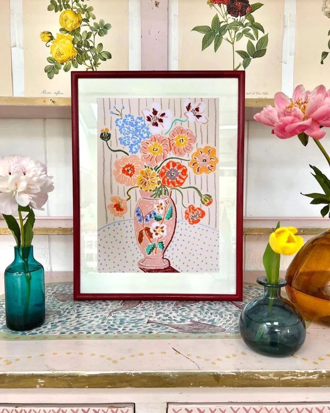 Camilla Perkins' artwork applied to a home décor item