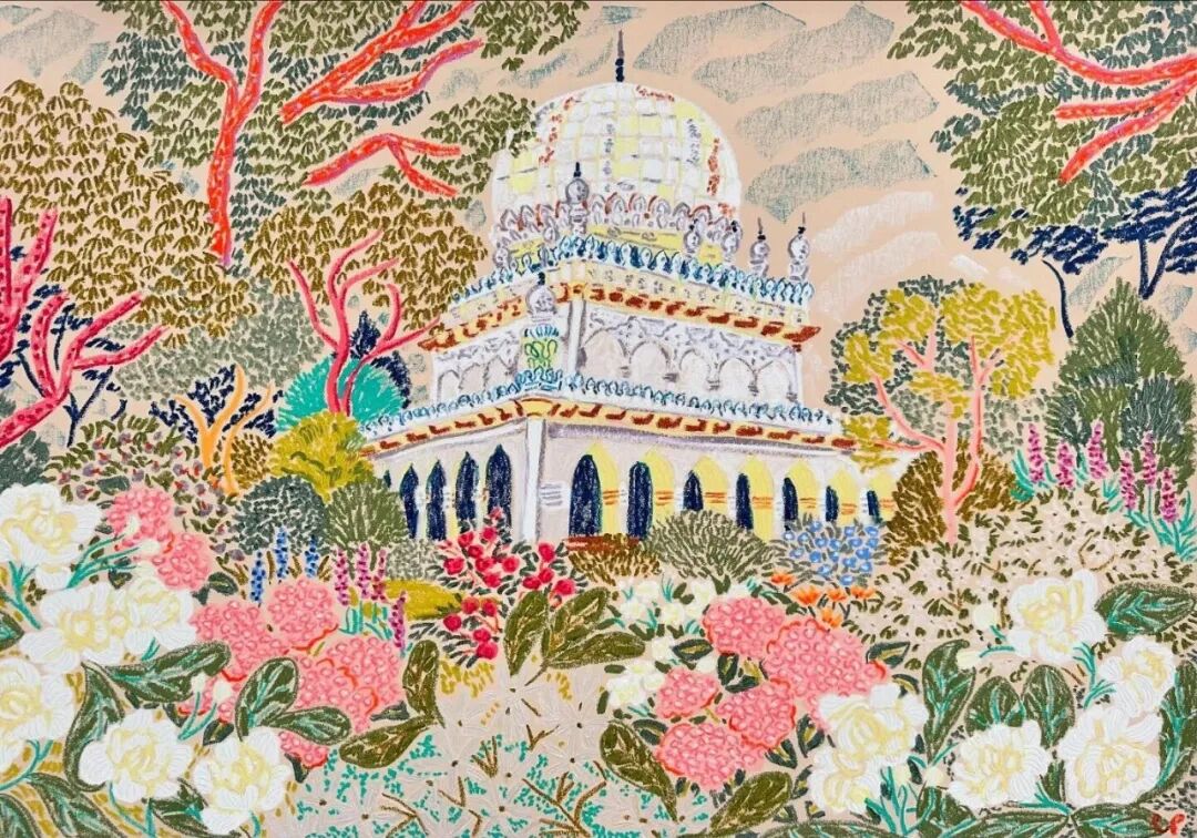 Another Camilla Perkins illustration reflecting her growing, garden-like body of work