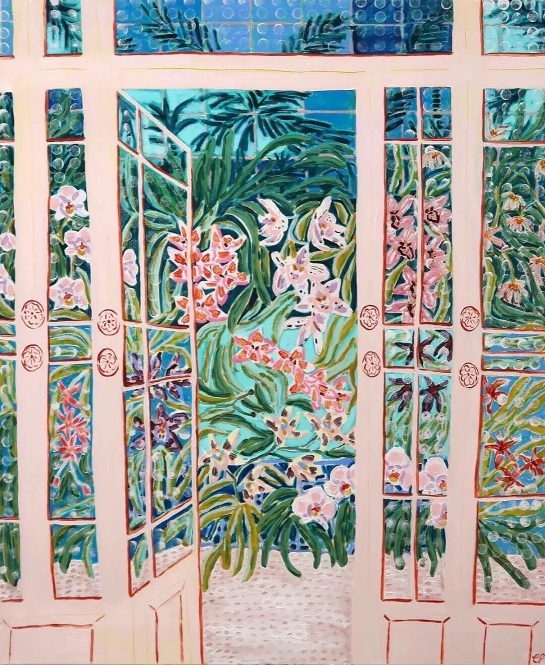 Another example of Camilla Perkins' spontaneous, unplanned painting process