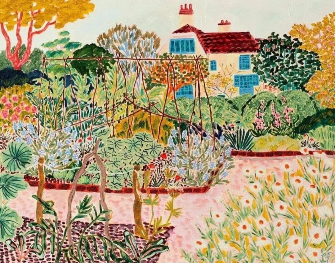 A vivid, color-saturated illustration by Camilla Perkins evoking warm, nostalgic memories