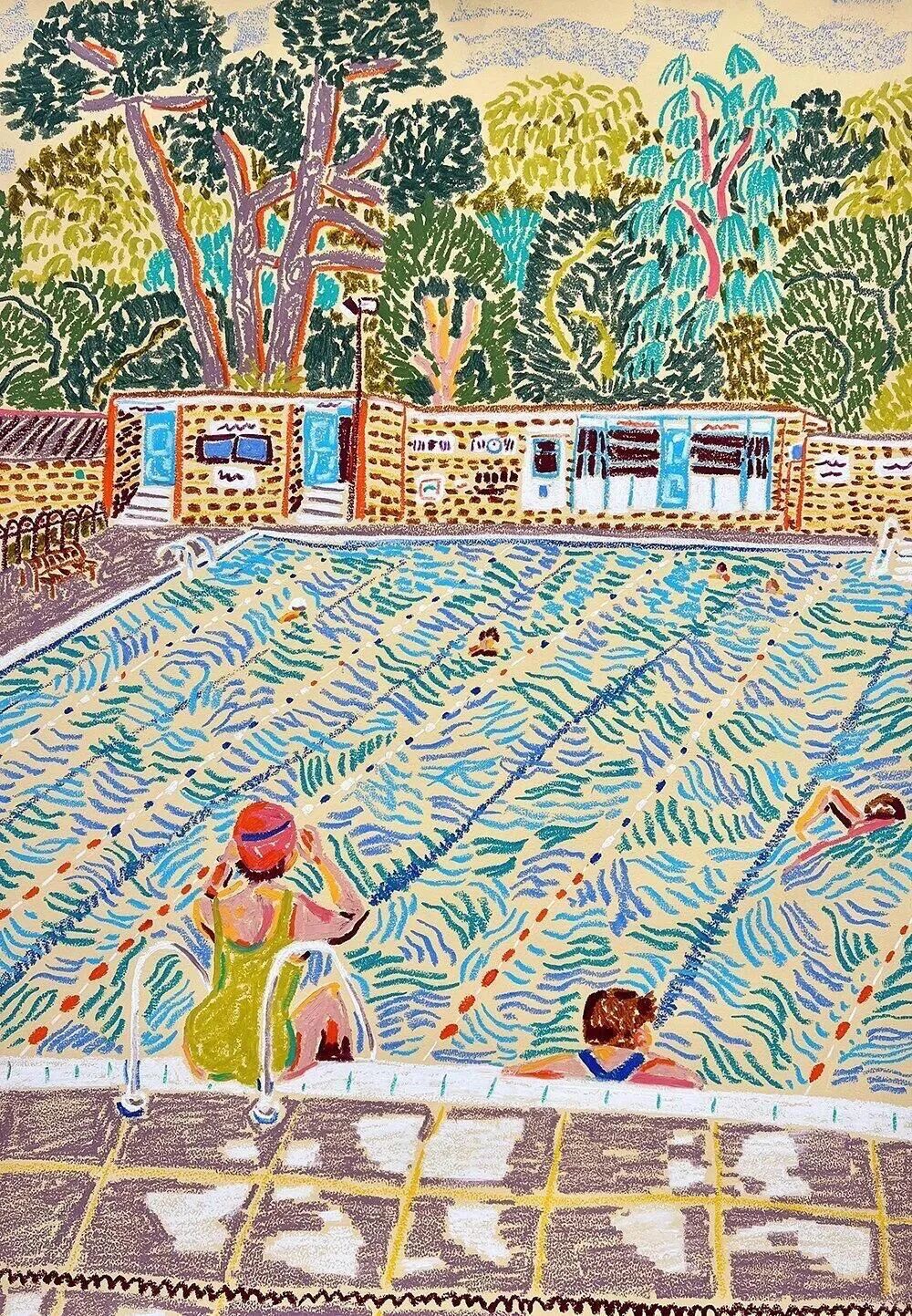 A vividly colored Camilla Perkins illustration of an endangered species, rendered in a hopeful, lively style