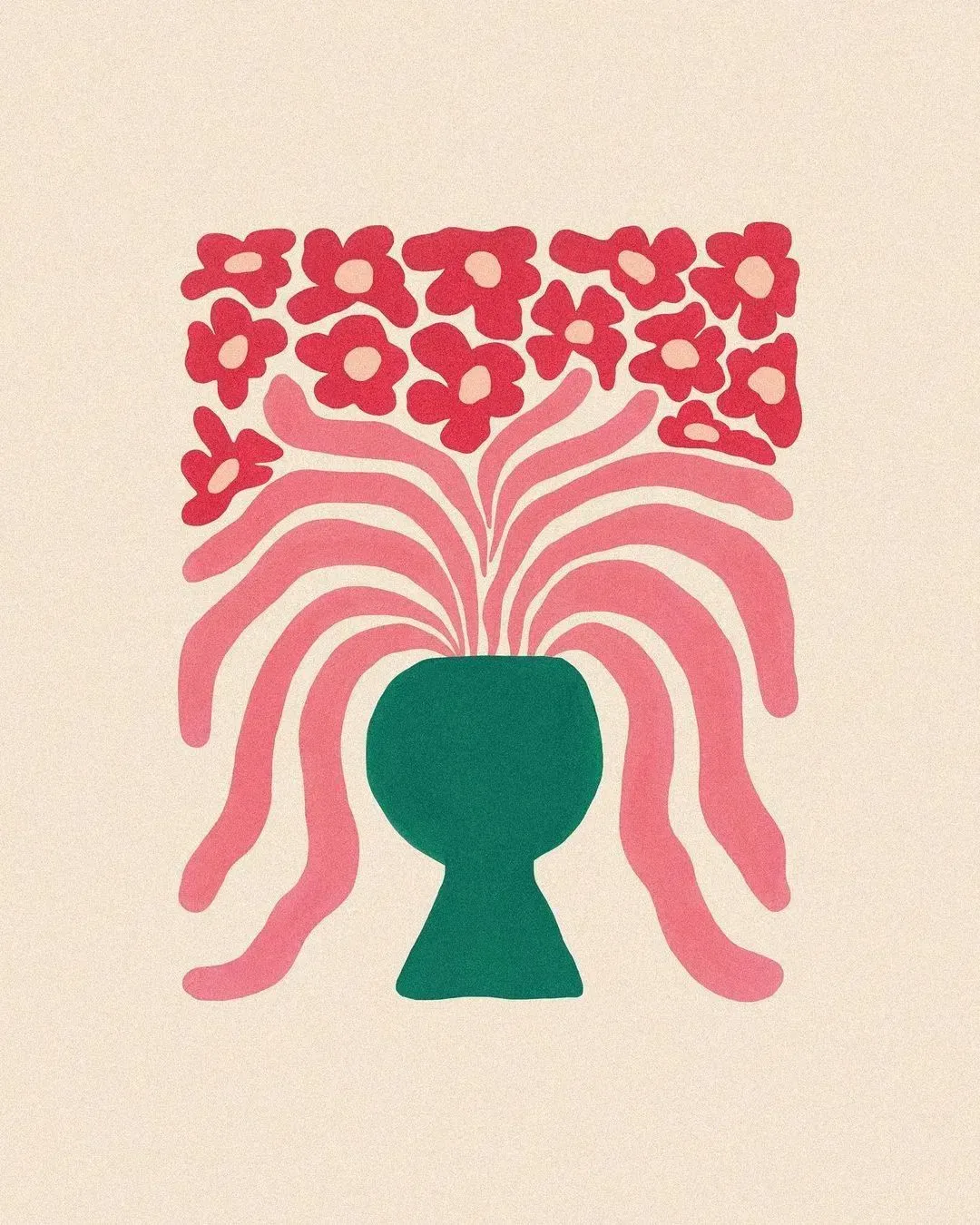 Liv Lee gouache illustration in her bold, high-contrast color palette
