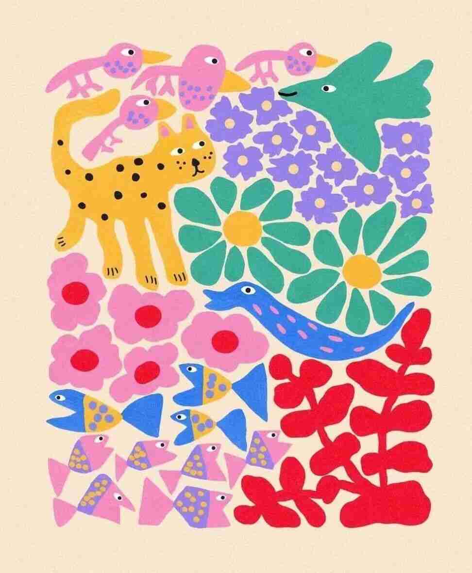 Liv Lee illustration capturing a plant's loose, unrestrained natural growth