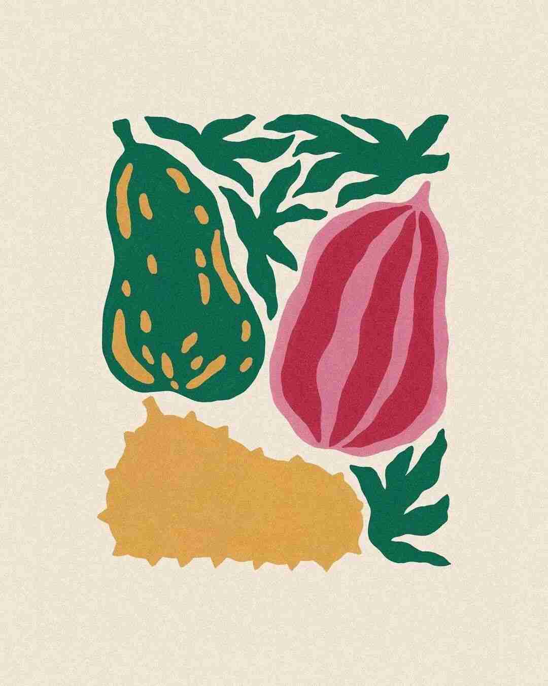Illustration by Liv Lee inspired by native Australian flowers and garden birds