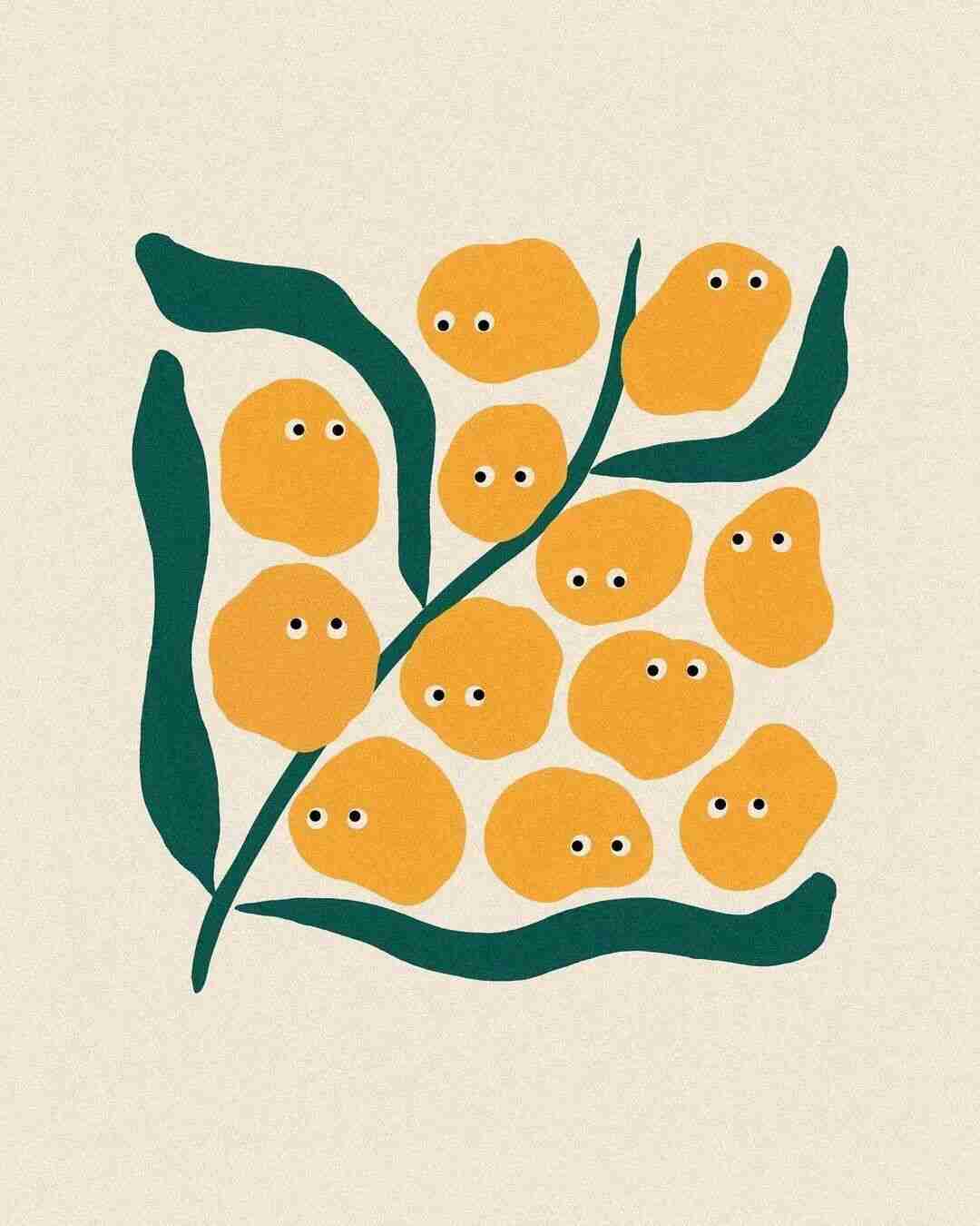 Illustration from Liv Lee's collection, painted in her bold gouache color palette